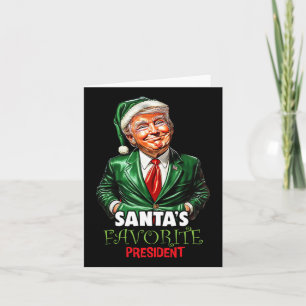 Santa's Favorite President Funny Trump jul X Kort
