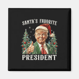 Santa's Favorite President Funny Trump jul X Magnet
