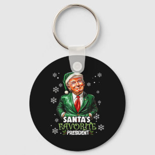 Santa's Favorite President Funny Trump jul X Nyckelring