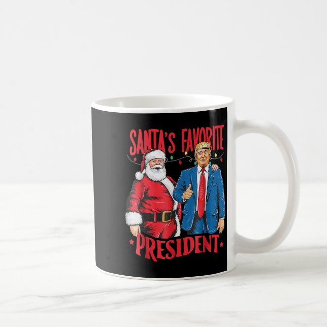 Santa's Favorite President Santa Trump Dance Chris Kaffemugg (Höger)