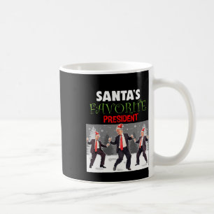Santa's Favorite President Santa Trump Dance Funny Kaffemugg