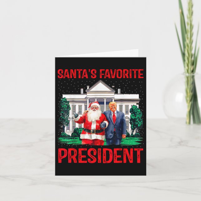 Santa's Favorite President Santa Trump Dance Funny Kort (Framsida)