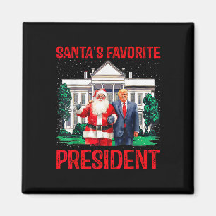 Santa's Favorite President Santa Trump Dance Funny Magnet