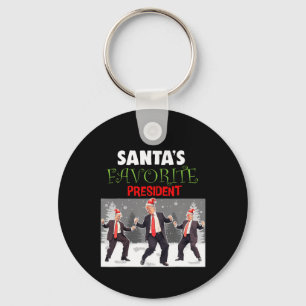 Santa's Favorite President Santa Trump Dance Funny Nyckelring