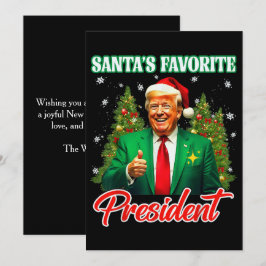 Santa's Favorite President | Trump-julgåva Julkort