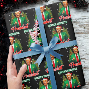 Santa's Favorite President Trump-julgåva Presentpapper