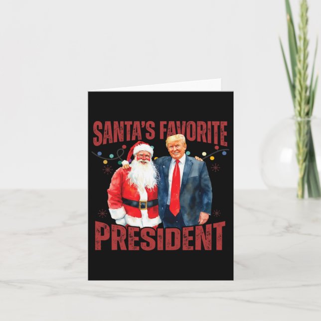 Santa's Favorite President Trump jultomten H Kort (Framsida)