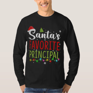 Santas Favorite Principal jul Pajama Santa H T Shirt