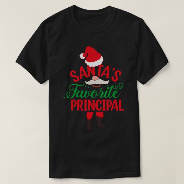 Santas Favorite Principal T Shirt (Design framsida)