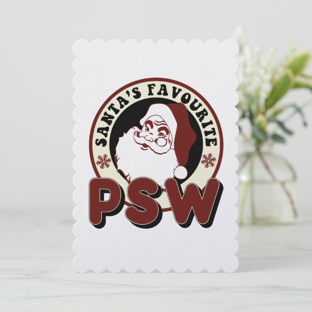 Santa's Favorite PSW-Helgdag Card Julkort (Stående Fram)