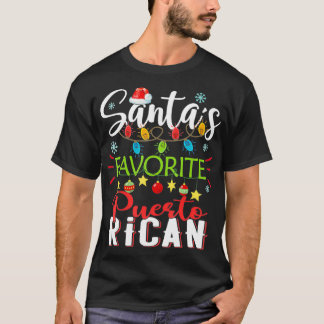 Santas Favorite Puerto Rican Julafton Light Santa  T Shirt