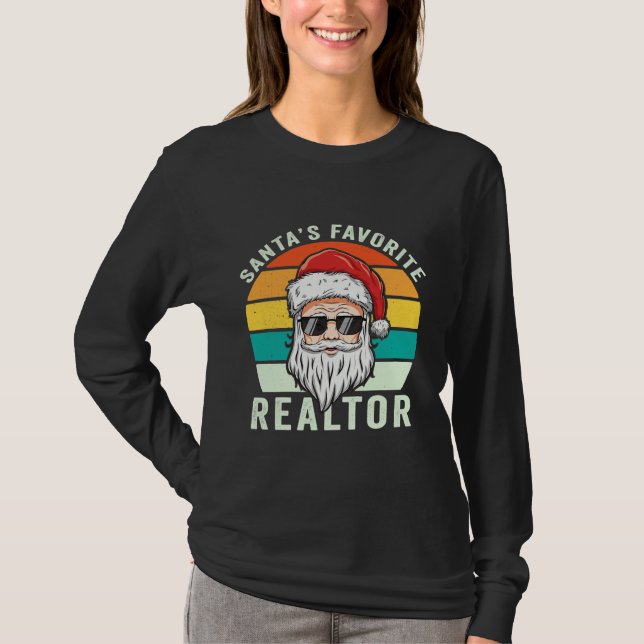 Santa's Favorite Realtor Real Gods Agent T Shirt (Framsida)