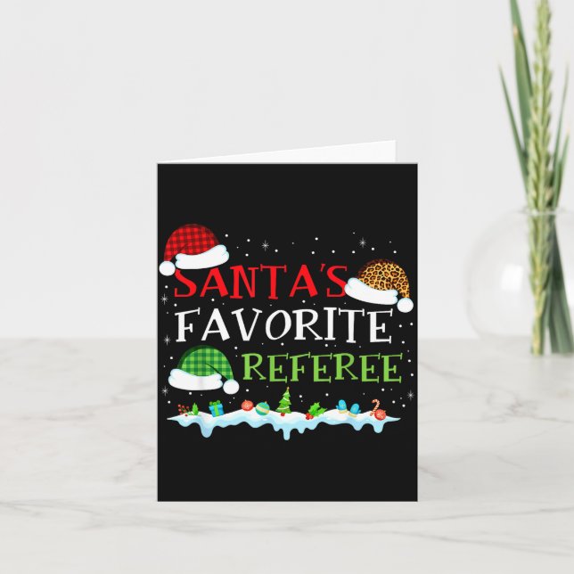 Santa's Favorite Referee Fun Christmas  Kort (Framsida)