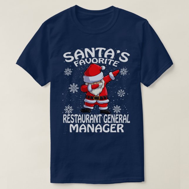 Santas Favorite Restasurant General Manager Kristu T Shirt (Design framsida)