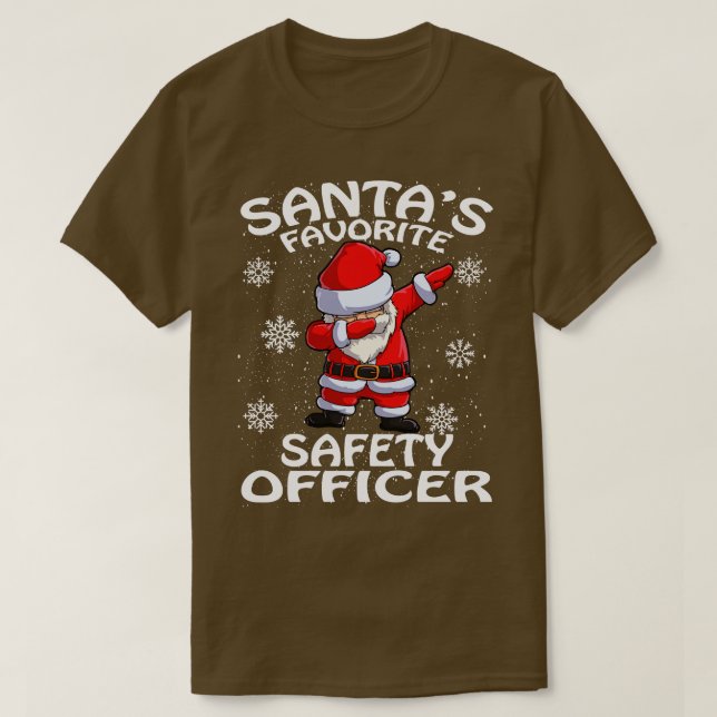 Santas Favorite Safety Officer jul T Shirt (Design framsida)