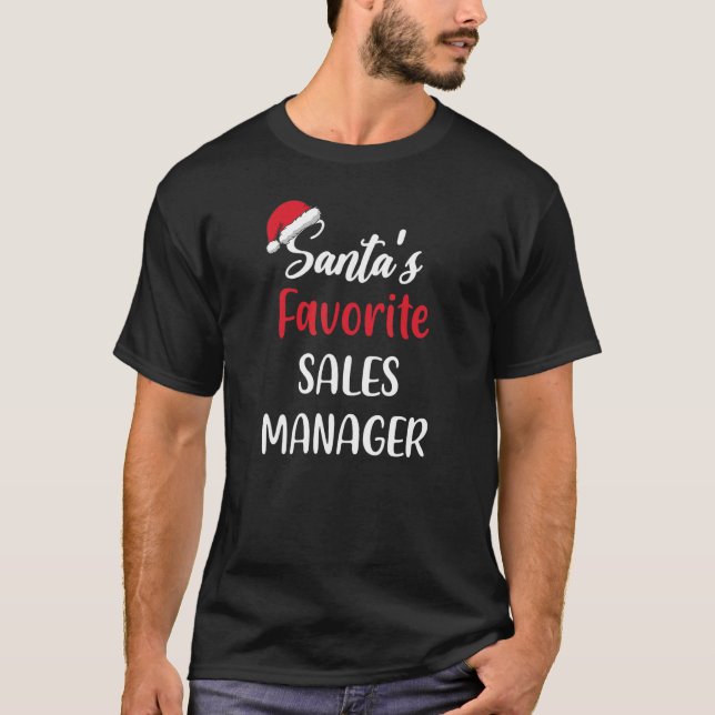 Santas Favorite Sales Manager jul Pajama T Shirt (Framsida)