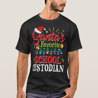 Santas Favorite School Custodian jultomten T Shirt
