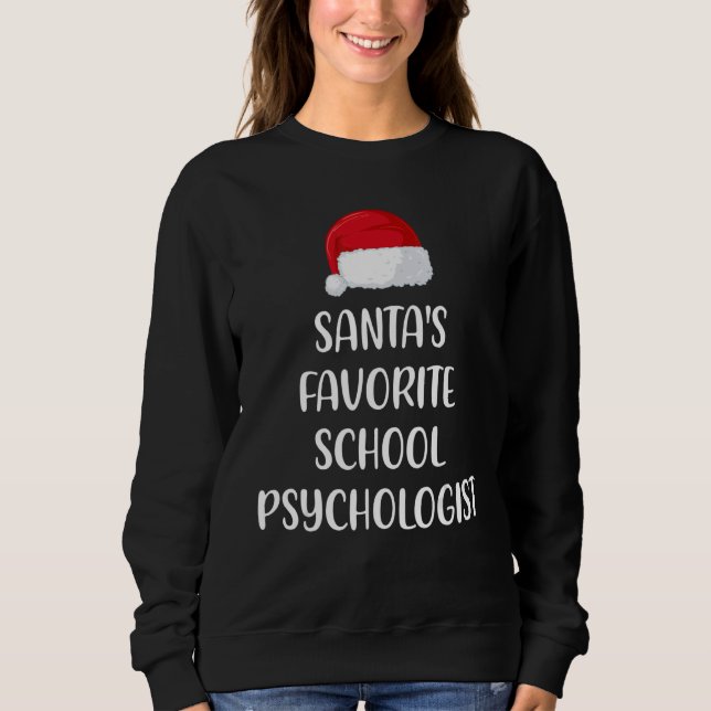 Santas Favorite School Psychologist Christmas Xmas T Shirt (Framsida)