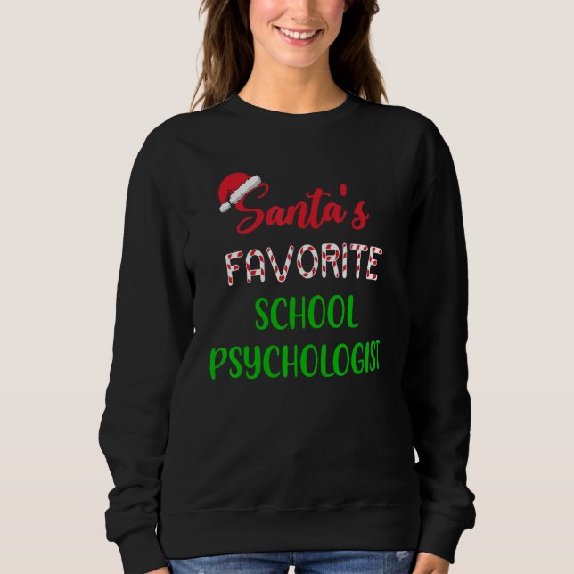 Santas Favorite School Psychologist     Chritsmas T Shirt (Framsida)