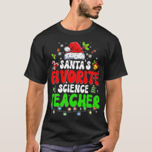 Santas Favorite Science Teacher jul Julafton San T Shirt