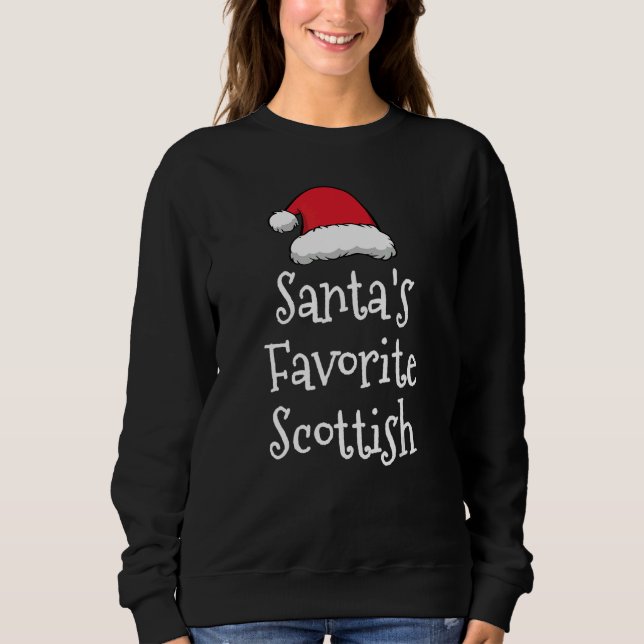 Santas Favorite Scottish   Christmas     Xmas paja T Shirt (Framsida)