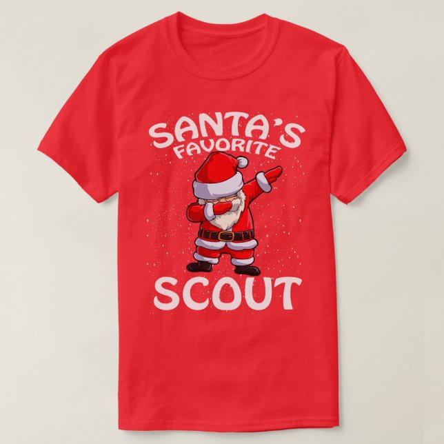 Santas Favorite Scout jul T Shirt (Design framsida)