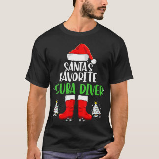 Santa's Favorite Scuba Diver Family Matching Chris T Shirt
