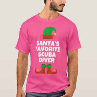 Santas Favorite Scuba Diver Hat Jul Funny Pj T Shirt