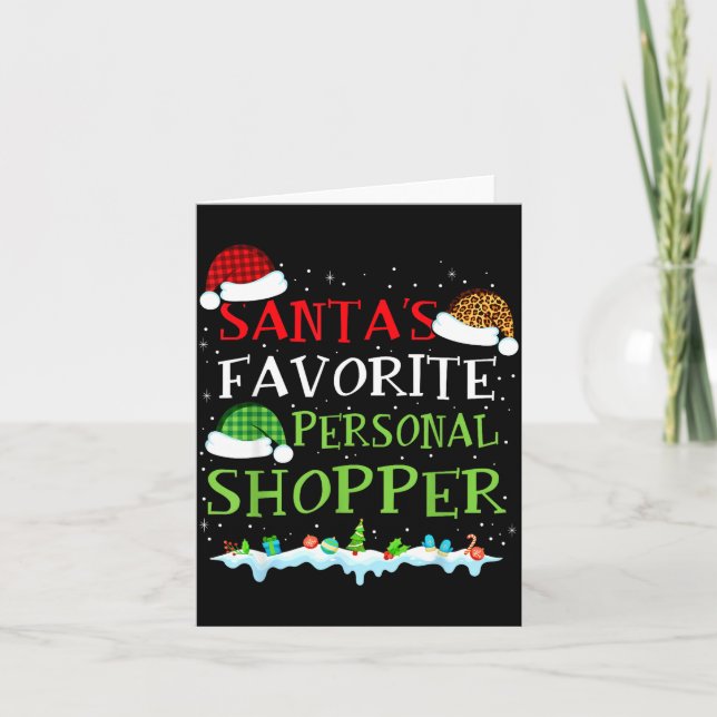 Santa's Favorite Shopper Fun Christmas Consultant  Kort (Framsida)