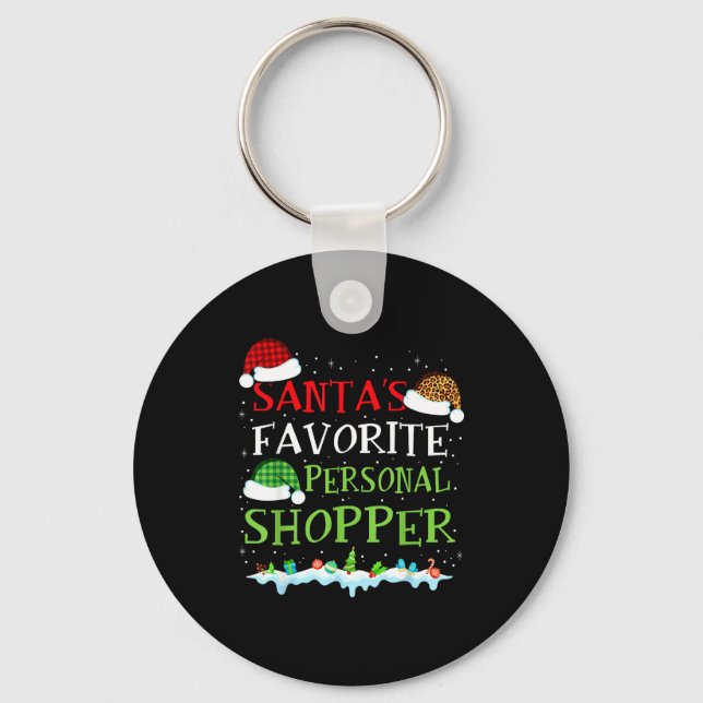 Santa's Favorite Shopper Fun Christmas Consultant  Nyckelring (Framsida)