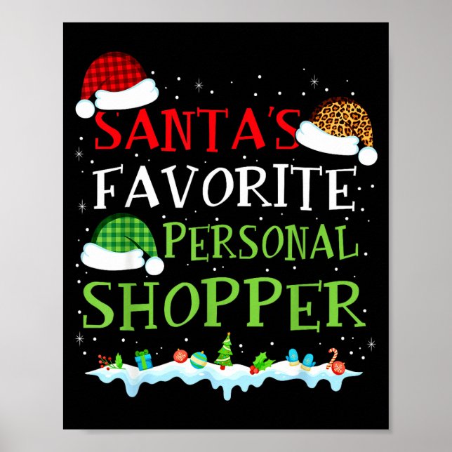 Santa's Favorite Shopper Fun Christmas Consultant  Poster (Framsidan)