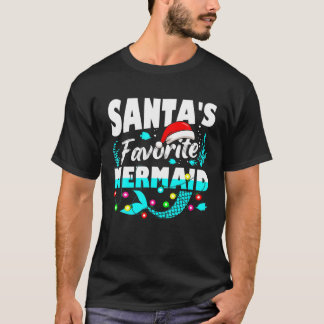 Santa's Favorite Sjöjungfru Älskare jul Julafton F T Shirt