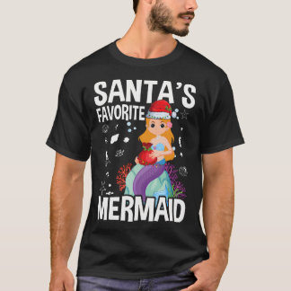 Santa's Favorite Sjöjungfru jul T Shirt