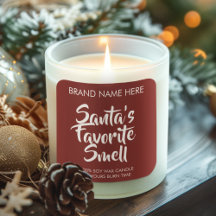 Santa's Favorite Smell Candle Labels