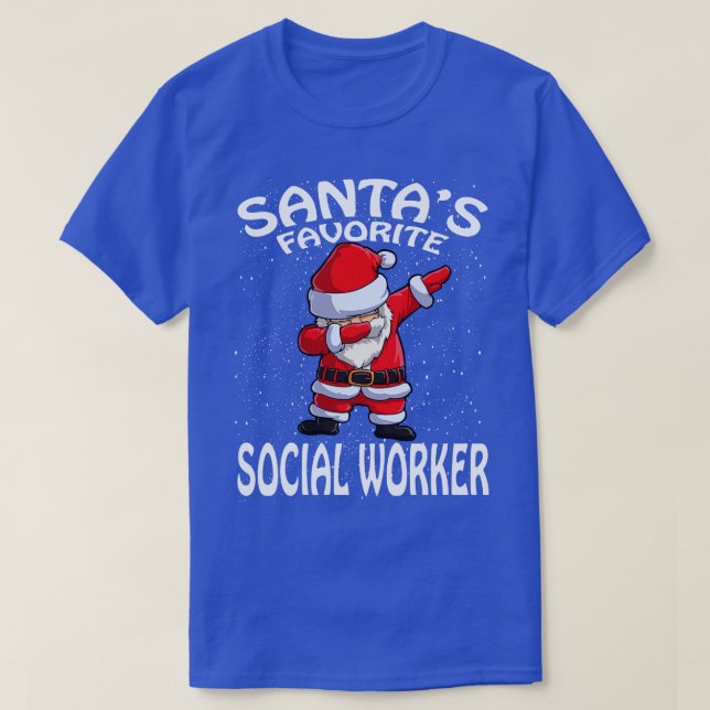 Santas Favorite Social Worker jul T Shirt (Design framsida)