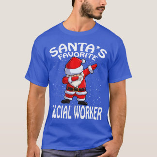 Santas Favorite Social Worker jul T Shirt