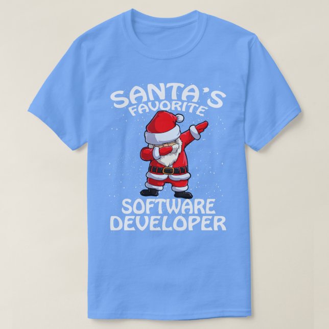 Santas Favorite Software Utvecklare jul 1 T Shirt (Design framsida)