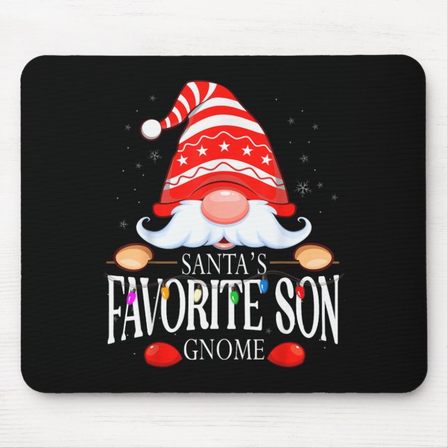 Santa's Favorite Son Gnome Matching Christmas Paja Musmatta (Framsidan)