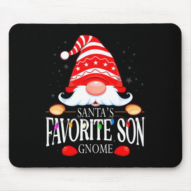 Santas Favorite Son Gnome Matching Christmas Paja  Musmatta (Framsidan)