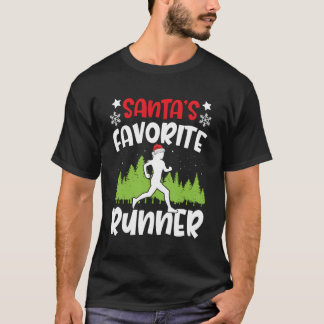 Santas Favorite Springer Springa Gift Matching Run T Shirt