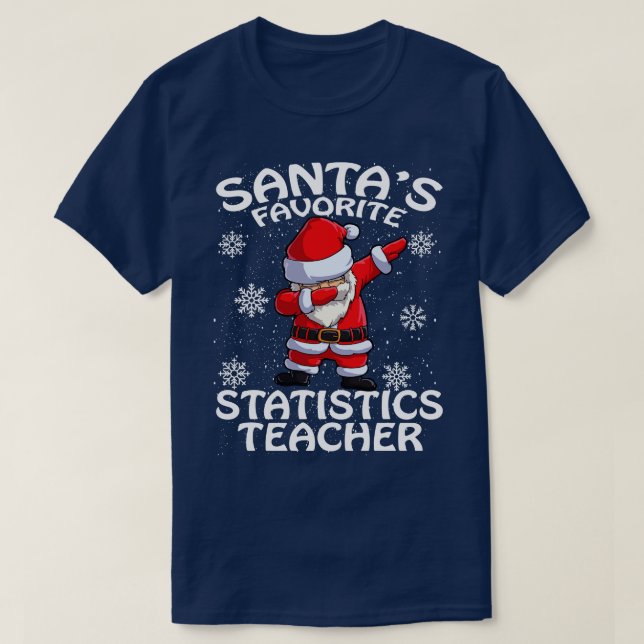 Santas Favorite Statistics Teacher jul T Shirt (Design framsida)