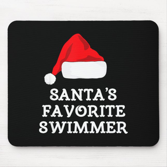 Santa's Favorite Swimmer Christmas Funny Xmas Swim Musmatta (Framsidan)