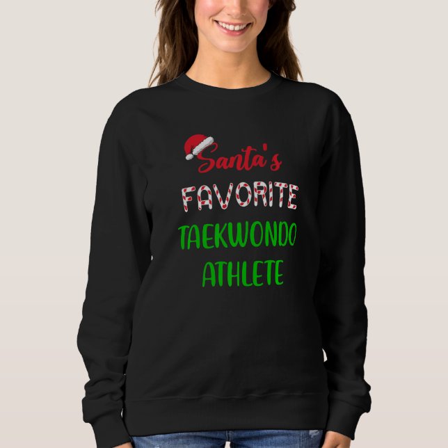 Santas Favorite Taekwondo Athlete  Taekwondo Chris T Shirt (Framsida)