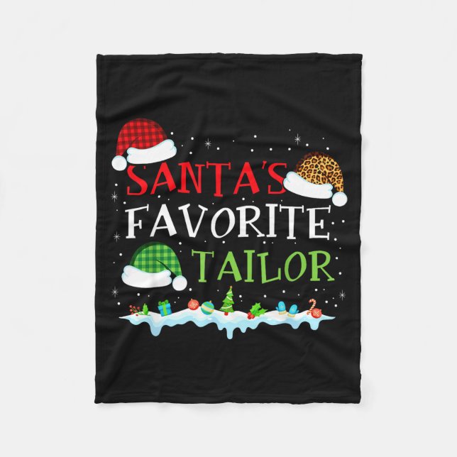 Santa's Favorite Tailor Fun Christmas Alterations  Fleecefilt (Framsidan)