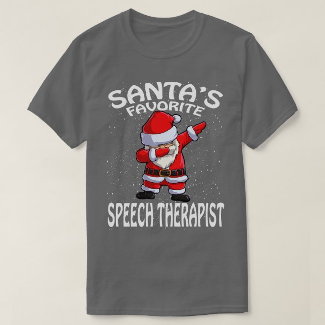 Santas Favorite Tal Therapist jul T Shirt (Design framsida)