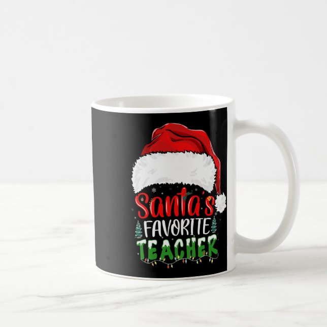 Santa's Favorite Teacher Roligt jullärare Kaffemugg (Höger)