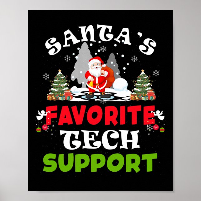 Santa's Favorite Tech Support, fin jul Vaca Poster (Framsidan)
