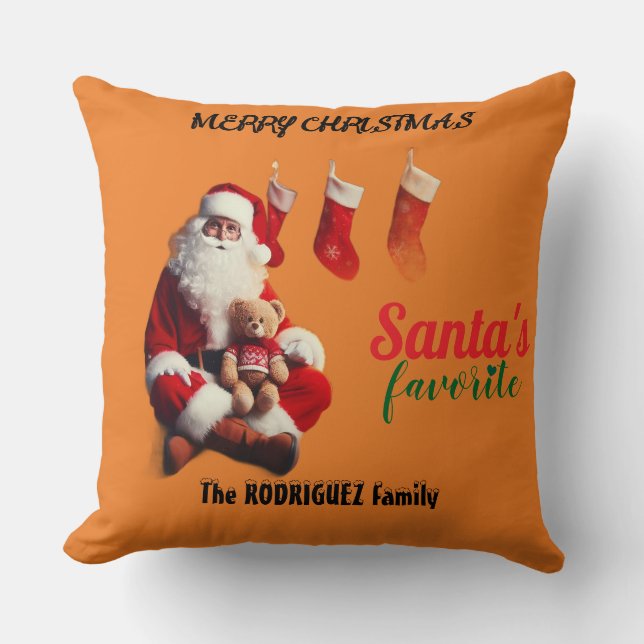 Santa's Favorite Throw Pillow Kudde (Framsida)
