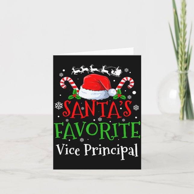 Santa's Favorite Vice Principal Christmas Party  Kort (Framsida)