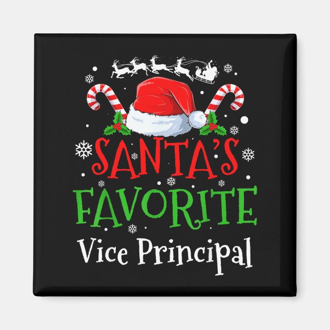 Santa's Favorite Vice Principal Christmas Party  Magnet (Framsidan)